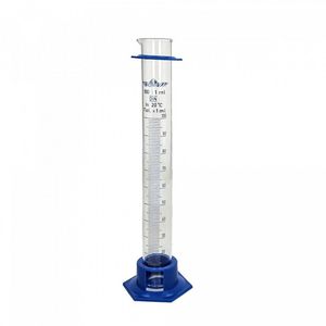 Gegradueerde glazen maatcilinder 100 ml - plastic voet