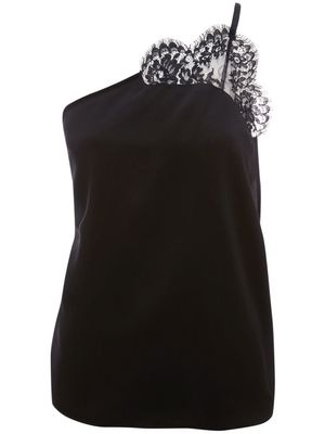 JW Anderson blouse en dentelle à une épaule - Noir