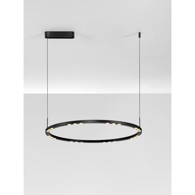 Lyora Strakke hanglampLunette zwart Ø 80cm - 9030926