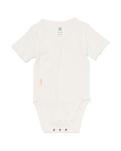 HEMA Newborn Meegroei Overslagromper Rib Bamboe Met Stretch Wit (wit)