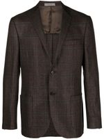 Corneliani blazer en cachemire à carreaux - Marron