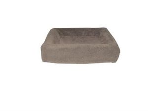Bia bed fleece hoes hondenmand taupe (BIA-2 60X50X12,5 CM)
