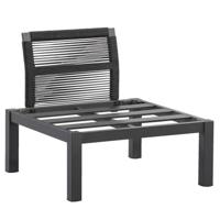 Leen Bakker - Loungestoel Middenelement Ardeche - 78x72x66 Cm - Aluminium/Rope - Grijs