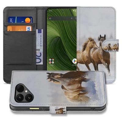 Book Case Fairphone 6 | Paarden Motief Met Pasjes Magneetsluiting