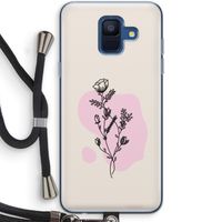 Roses are red: Samsung Galaxy A6 (2018) Transparant Hoesje met koord