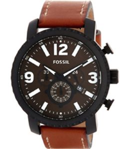 Horlogeband Fossil BQ2052 Leder Bruin 24mm