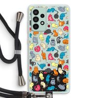 Kleurrijke katten: Samsung Galaxy A52s 5G Transparant Hoesje met koord