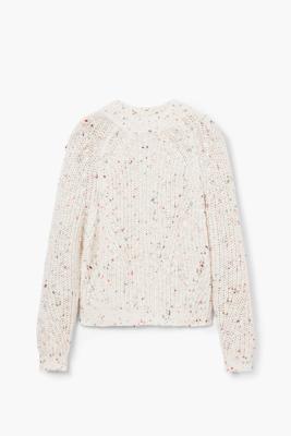 Oversized gebreide trui - WHITE - XL