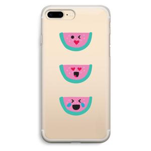 Smiley watermeloen: iPhone 7 Plus Transparant Hoesje