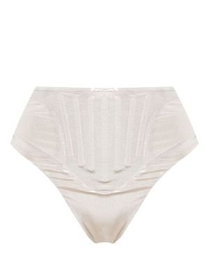 Mugler bas de bikini à taille haute - Or