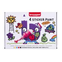 Stickerverf bruynzeel set 4 kleuren