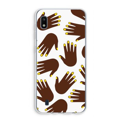 Hands dark: Samsung Galaxy A10 Transparant Hoesje
