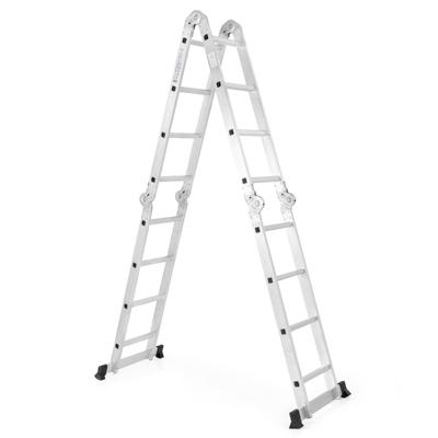 4,6M Multifunctionele Vouwladder Ladder met Aluminium Frame Antislip Voetsteunen Belasting 150KG voor Binnen/Buiten Gebruik