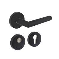 Intersteel Achterdeurbeslagset rondBackura zwart kerntrekbeveiliging - 0023.405715 - thumbnail