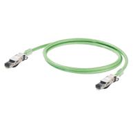 Weidmüller 1191010015 RJ45 Netwerkkabel, patchkabel CAT 5e SF/UTP 1.50 m Groen Vlambestendig, Snagless 1 stuk(s)