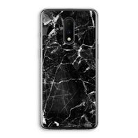 Zwart Marmer 2: OnePlus 7 Transparant Hoesje