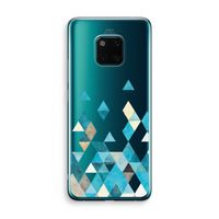 Gekleurde driehoekjes blauw: Huawei Mate 20 Pro Transparant Hoesje