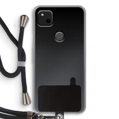 Musketon Halftone: Pixel 4a Transparant Hoesje met koord