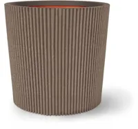 Capi nature groove nl conisch vaas 36x34 cm warme taupe