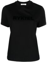 Sonia Rykiel t-shirt en coton à logo floqué - Noir