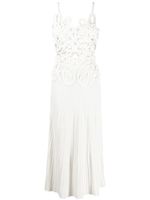 Cult Gaia robe en crochet Nalda à coupe mi-longue - Blanc