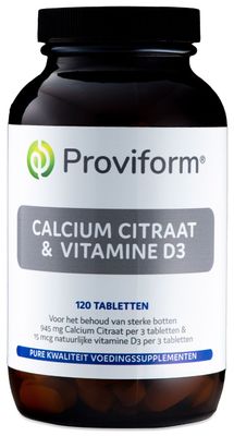 Proviform Calcium Citraat & Vitamine D3 Tabletten 120st