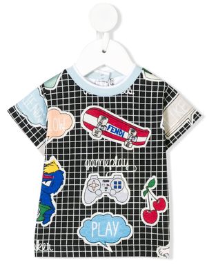 Fendi Kids t-shirt imprimé - Multicolore