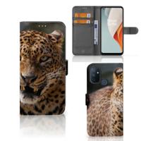 OnePlus Nord N100 | Telefoonhoesje | Met pasjeshouder | Luipaard