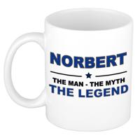 Nobert cadeau mok - man myth legend - naam koffiemok - 300 ml - collega - vaderdag