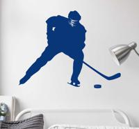 Silhouette ijshockey sticker - thumbnail