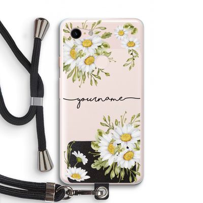Daisies: Pixel 3 XL Transparant Hoesje met koord