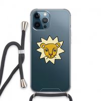 Kleine leeuw: iPhone 13 Pro Max Transparant Hoesje met koord
