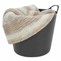 Storage solutions opbergmand - zwart - 27 l - kunststof - 42 x 40 x 35 cm - met handvatten