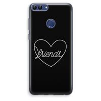 Friends heart black: Huawei P Smart (2018) Transparant Hoesje
