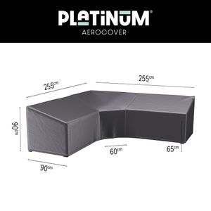 Platinum Aerocover loungesethoes 255x255x90x65 cm - L-vorm trapeze