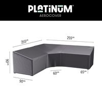 Platinum Aerocover loungesethoes 255x255x90x65 cm - L-vorm trapeze Platinum Aerocover loungesethoes 255x255x90x65 cm - L-vorm trapeze