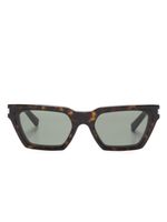 Saint Laurent Eyewear lunettes de soleil à monture papillon - Marron