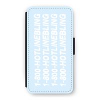 Hotline bling blue: iPhone 11 Pro Flip Hoesje