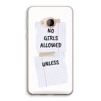 No Girls Allowed Unless: HTC U Play Transparant Hoesje