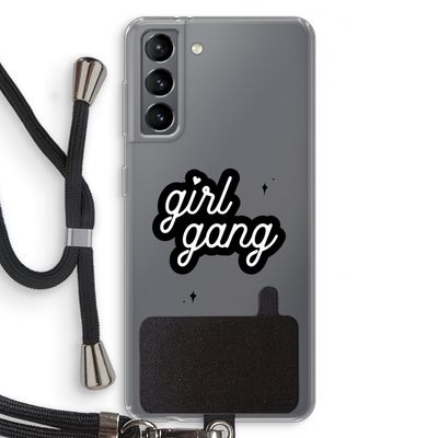 Girl Gang: Samsung Galaxy S21 Transparant Hoesje met koord