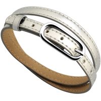 Bracelet for Flat Beads Kunstleder/Chirurgisch staal 316L Flatbeads