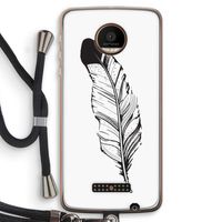Pluim: Motorola Moto Z Force Transparant Hoesje met koord