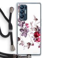 Mooie bloemen: Oppo Find X3 Neo Transparant Hoesje met koord