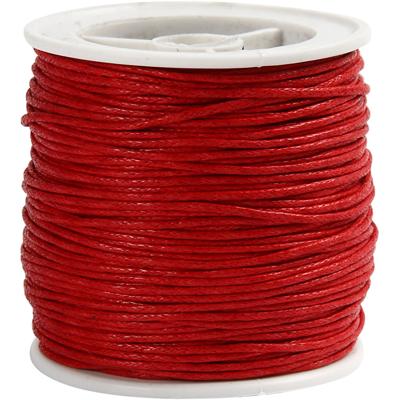 Creativ Company Katoenkoord, dikte 1 mm, rood, 40 m/ 1 rol