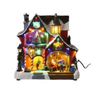 Kerstscene werkplaats kerstman met led Buitengewoon de Boet - Buitengewoon de boet