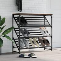 VidaXL Schoenenrek 90x30x85 cm bewerkt hout bruin eikenkleur