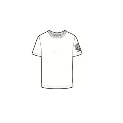 Heren-T-Shirt met Korte Mouwen Umbro TERRACE 66207U 13V Wit - Maat: M