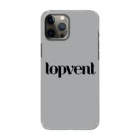 Topvent Grijs Zwart: Volledig geprint iPhone 12 Hoesje