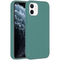 Accezz Liquid Silicone Backcover iPhone 12 Mini Telefoonhoesje Groen