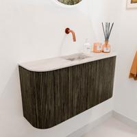 Toiletmeubel Mondiaz Joya Dlux | 83.2 cm | Meubelkleur Shadow | Faye wastafel Nata Wasbak Midden | Zonder kraangat(en)